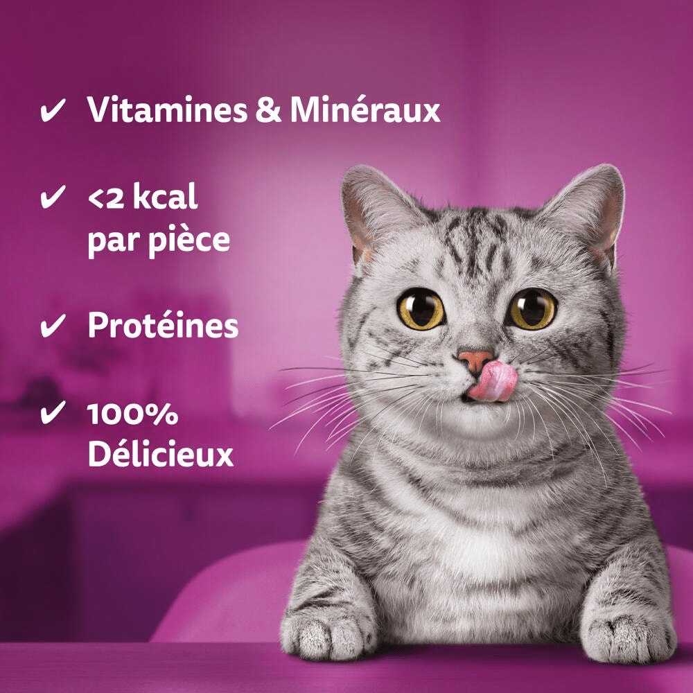 WHISKAS® TEMPTATIONS™ Au Poulet Et Fromage Friandises Pour Chat Adulte 180g - 3
