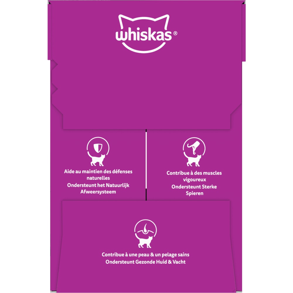 WHISKAS® Sachets Fraîcheur Les Poissons Favoris En Gelée Pour Chat Adulte 4 Variétés 12 & 24 x 85g - 3