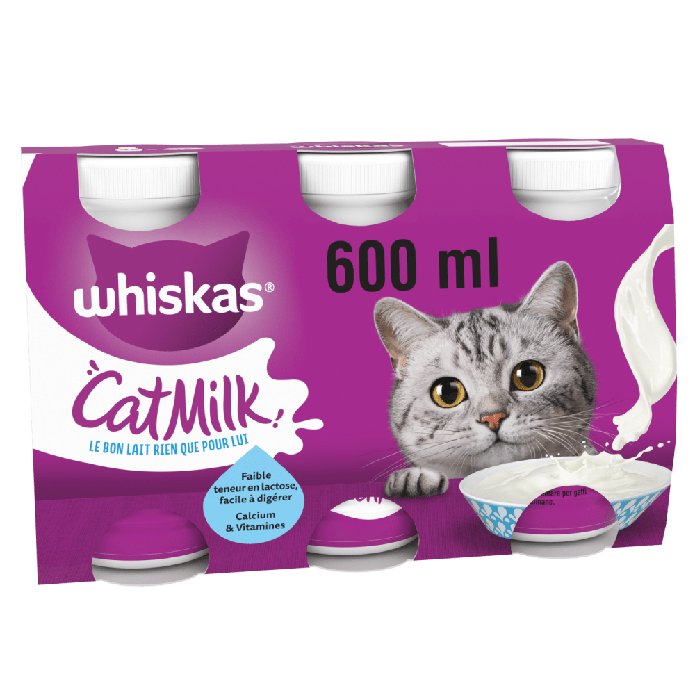 WHISKAS® Lait En Bouteille Pour Chat Adult et Chatons 3 x 200ml - 1