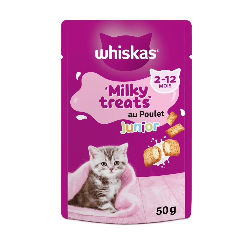 WHISKAS® MILKY TREATS Friandises pour chatons 50g - 1