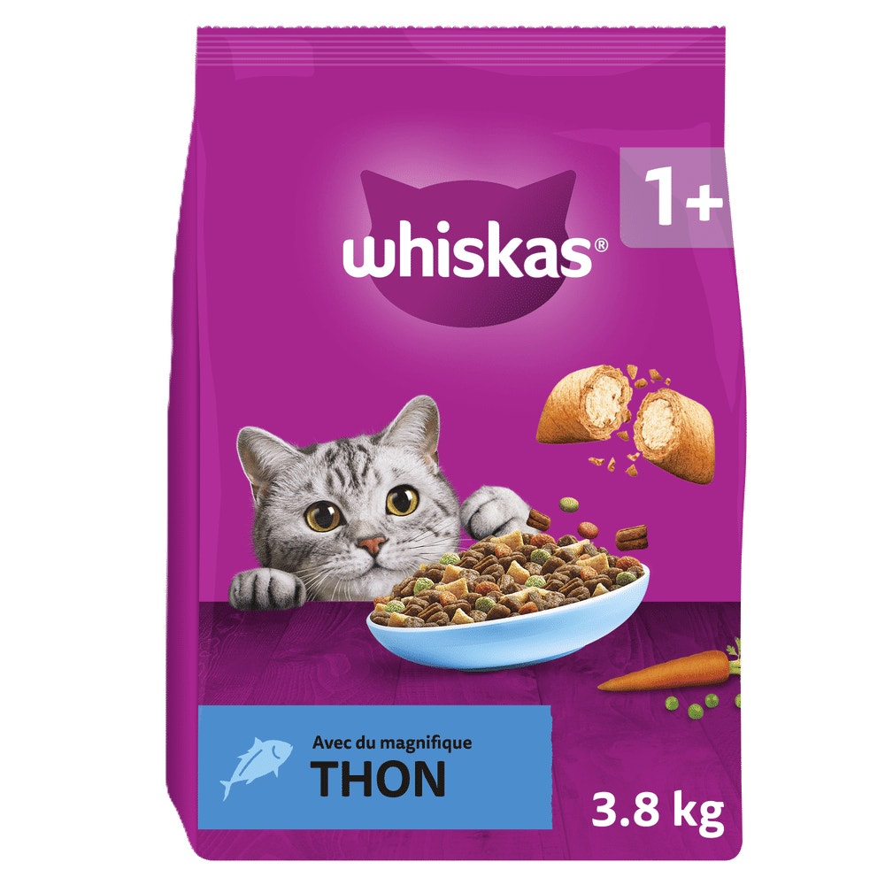 WHISKAS® Croquettes Au Thon Pour Chat Adulte 3,8kg - 1