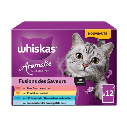 Sachet Fraîcheur Les Aromatic Selection Fusion des Saveurs Pour Chat Adulte 4 variétés