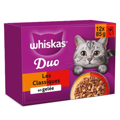Duo Sachets Fraîcheur Les Classiques En Gelée Pour Chat Adulte 4 Variétés