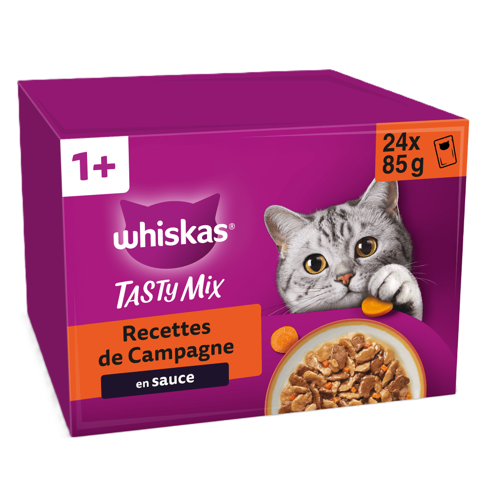 Tasty Mix Sachets Fraîcheur Recettes De Campagne En Sauce Pour Chat Adulte 4 Variétés