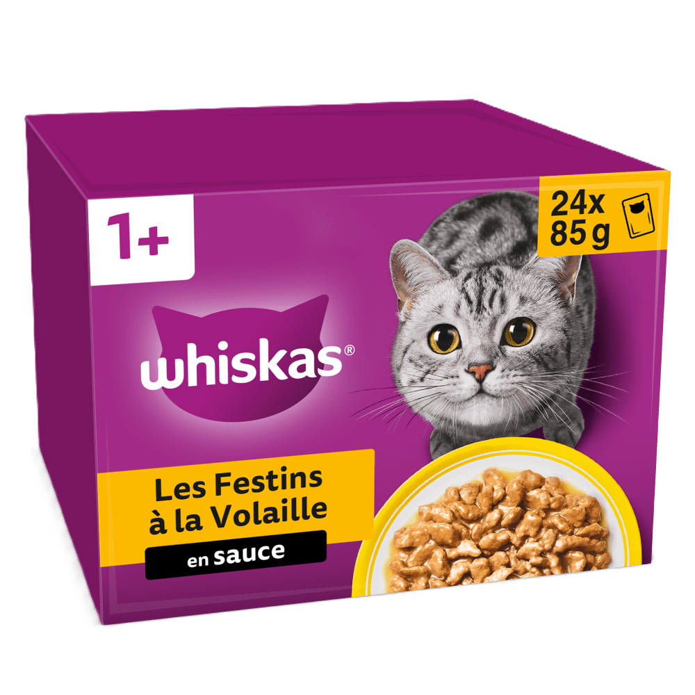 Sachets Fraîcheur Les Festins À La Volaille En Sauce Pour Chat Adulte 4 Variétés